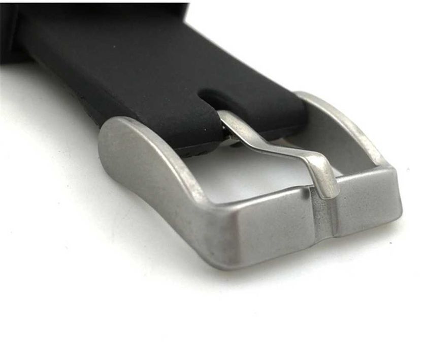 Czarny pasek 20mm 22mm silikonowy do zegarków Seiko Citizen Orient