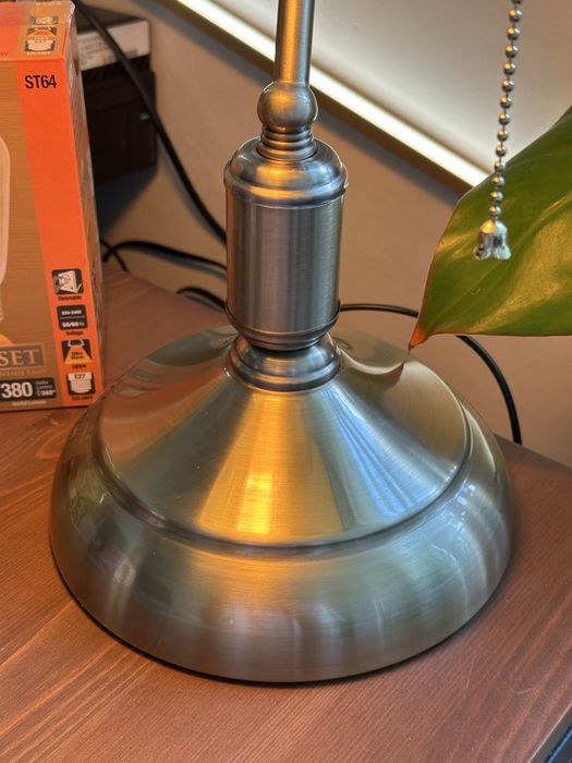 Elegancka Lampa led Bankierska Retro szklana