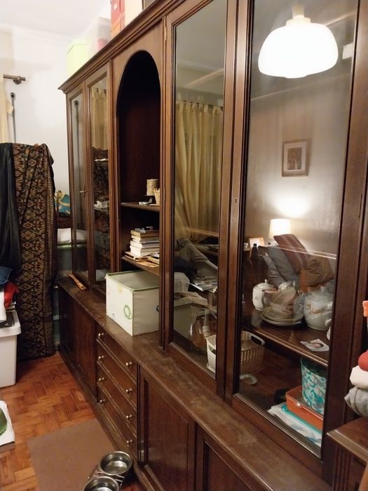 Móvel  de sala tem um Nicho as poucas peça  que tem são para tirar