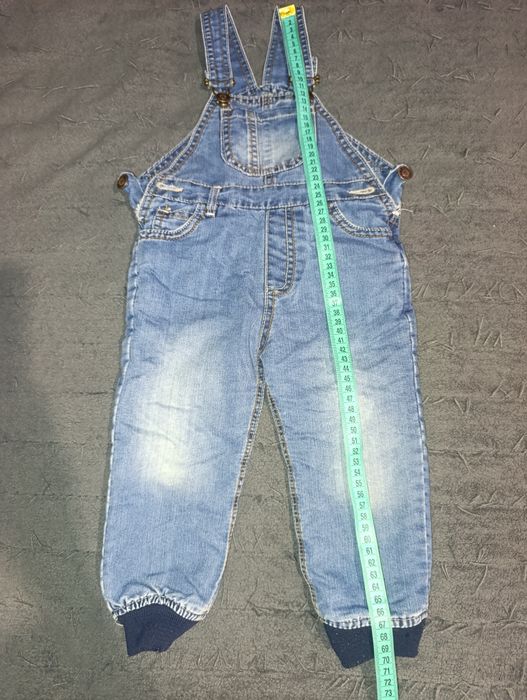Джинсы с лямками на мальчика р 92, 2 годика