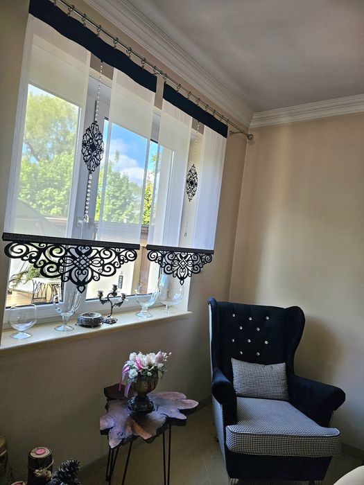 Firany, ażury, rolety, nowoczesne - panel line glamour lux