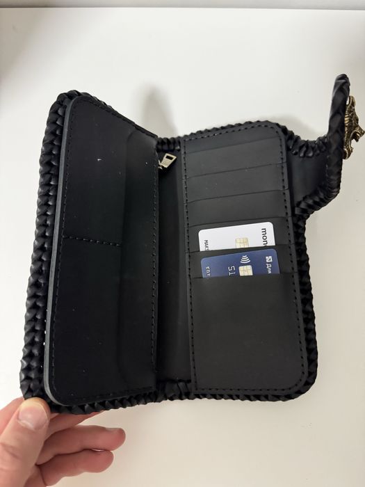 Клатч на кнопці з натуральної шкіри