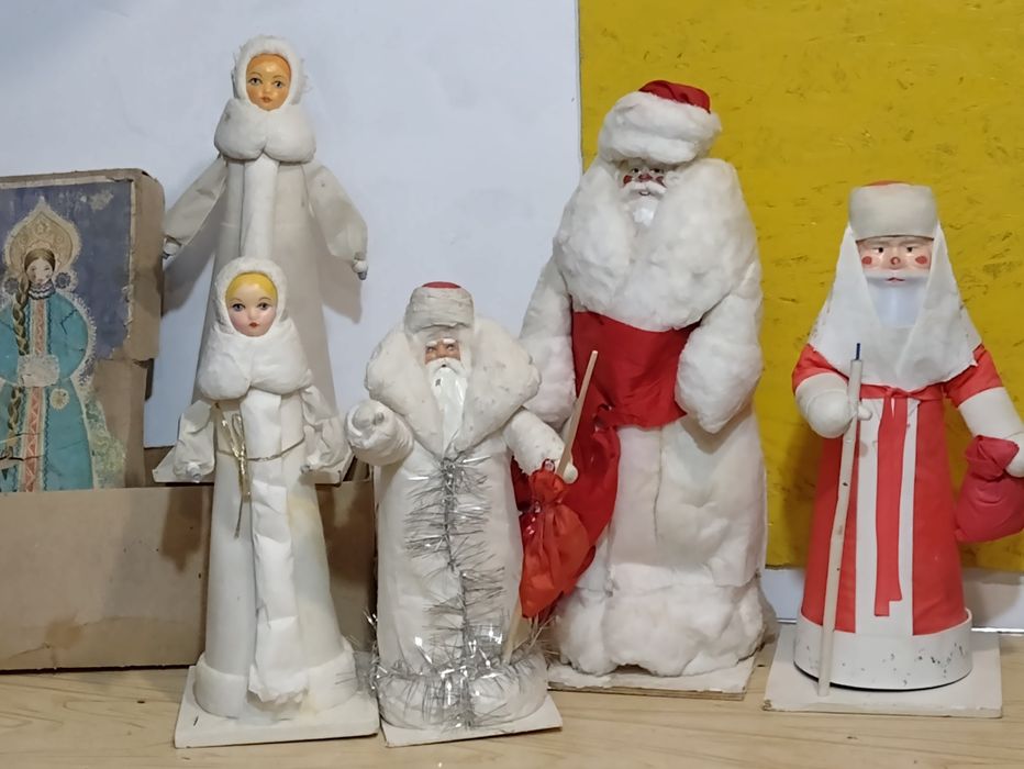 Игрушки СССР редкие. Дедушки морозы.