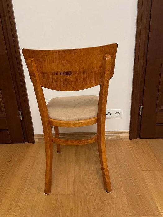 Krzesło tapicerowane PRL odnowione Vintage