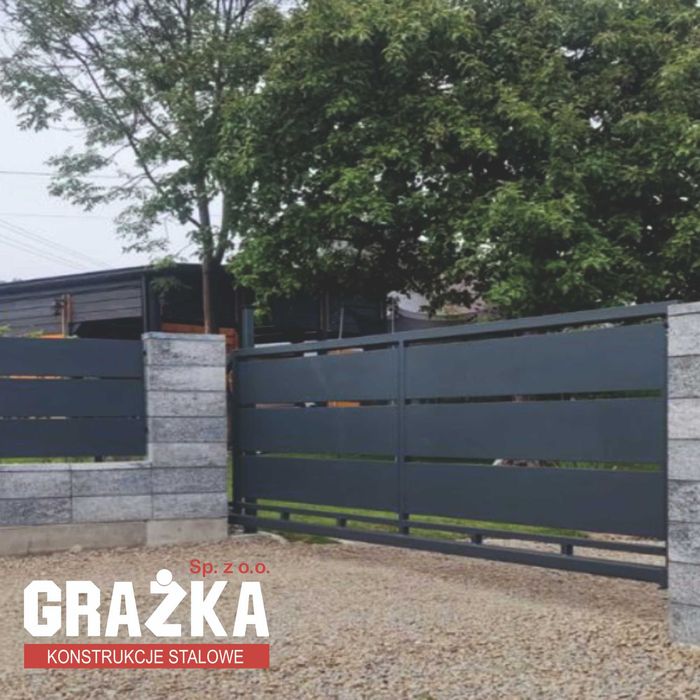 Brama przesuwna 4m panel ocynk ogniowy PRODUCENT