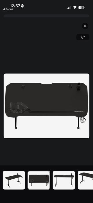 Biurko ultradesk grand czarne gamingowe