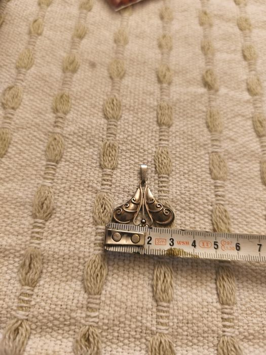 Warmet Resovia srebro wisiorek z bursztynem