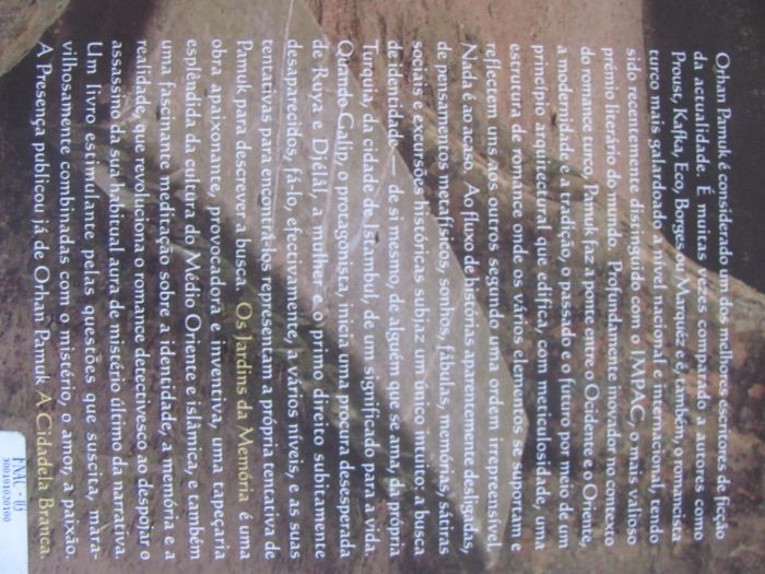 Os Jardins da Memória de Orhan Pamuk