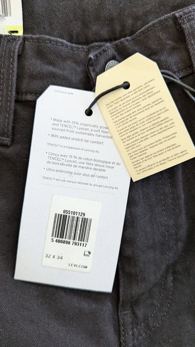 Levi's 510 Black Leaf W32 L34 - NOVO