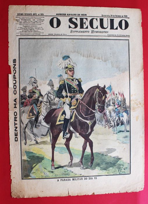 Centenário Guerra Peninsular 1908 D. Manuel II parada militar