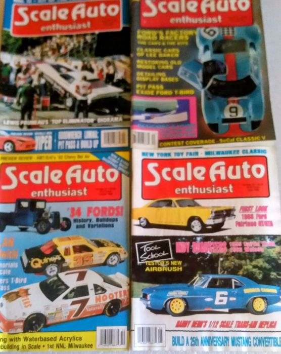 Antigas Revistas de carros miniaturas -scale auto enthusiast - Anos 90