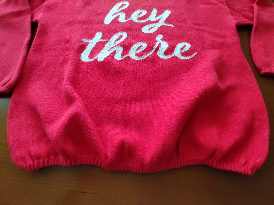 Camisola malha vermelha Benetton para menina 9 anos
