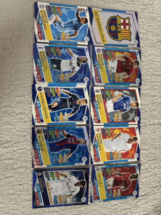 10 Cartas Topps Match Attax UEFA champions League