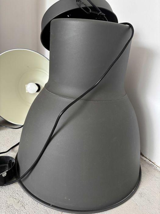 2 lampy loftowe sufitowe ciemno-szare