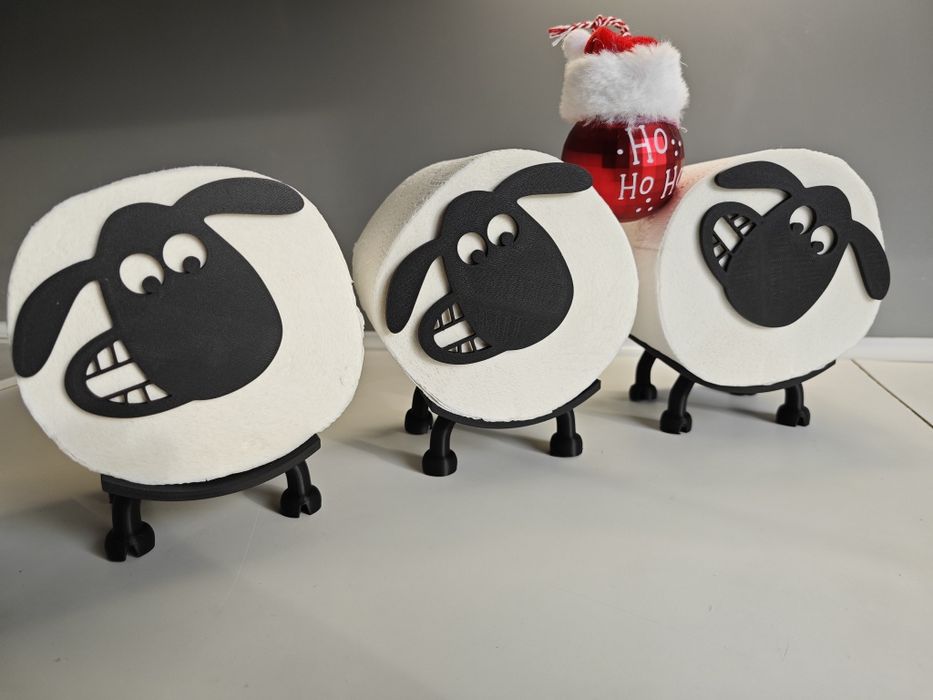 zabawny stojak na papier toaletowy - baranek