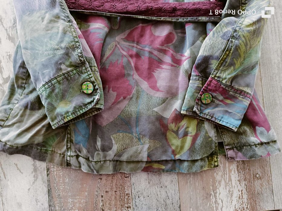 Desigual wzorzysta kurtka w stylu militarnym rozmiar 38