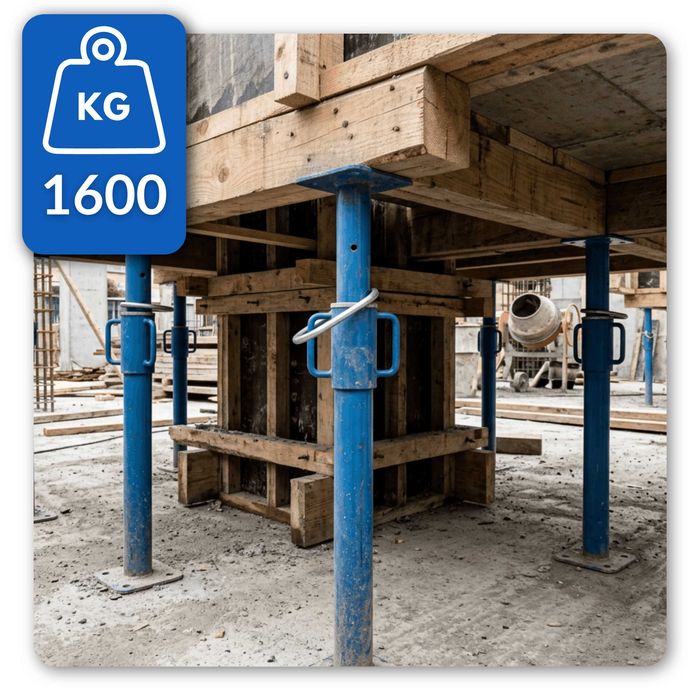 Stemple budowlane metalowe stalowe regulowane 50-320cm 1600kg Nowe