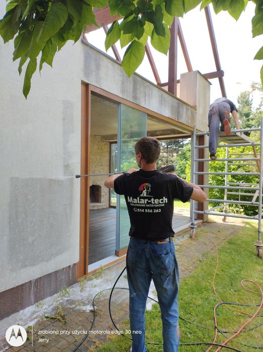 Mycie elewacji malowanie elewacji, hale .hala,natryskowo,papowanie