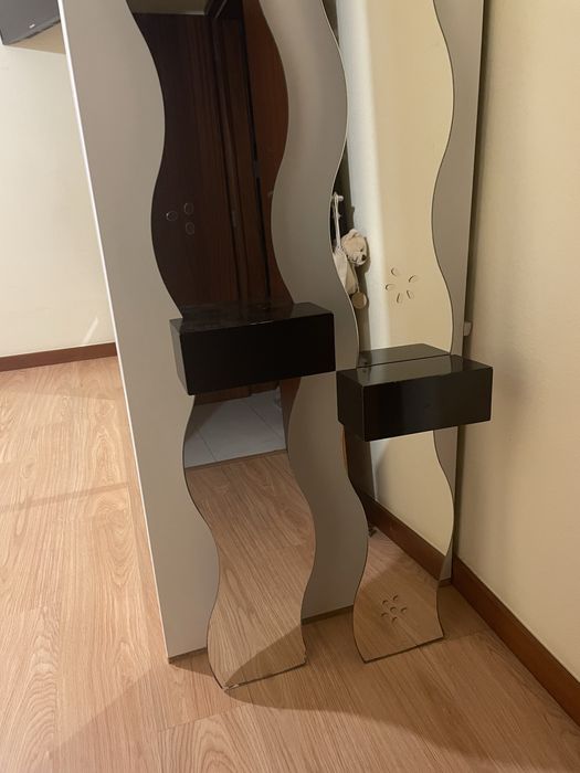Conjunto espelhos onda c/ gaveta