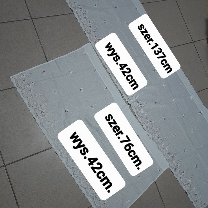 Firaneczki białe typu zazdrostki z tunelami .* 2 szt.