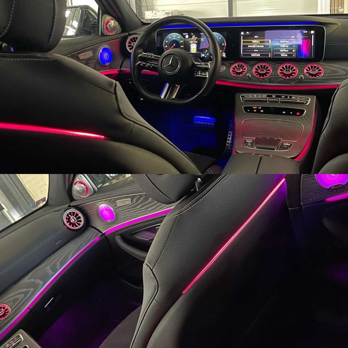 Дефлекторы с подсветкой Mercrdes Benz Воздуховоды Burmester W213 LED