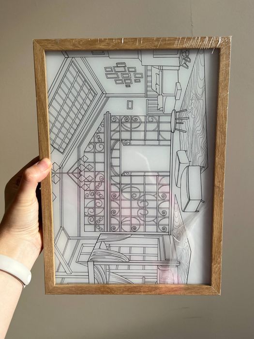 Нічник картина для дому на світлодіодах, від USB 3 режими Подарунок