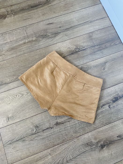 Beżowe wiązane szorty H&M 38 (M) suwak