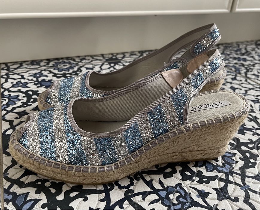 Venezia espadryle koturny sandały 39