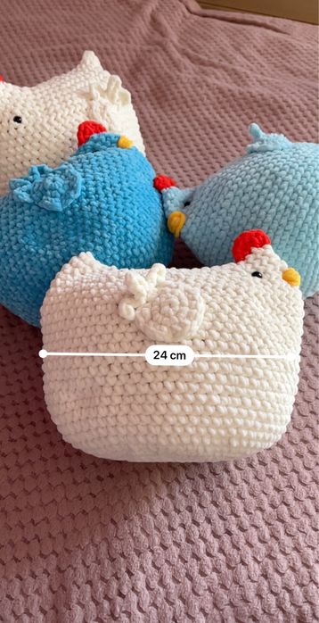 Pluszowe duże HandMade kurki kury misie