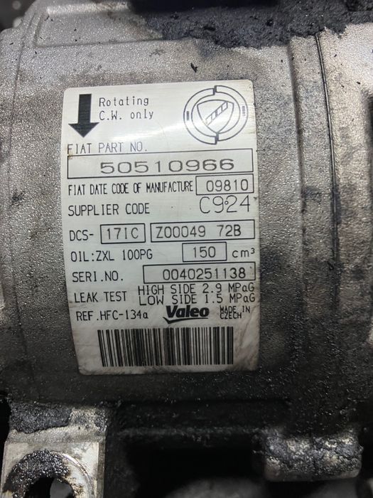 Sprężarka klimatyzacji Fiat Lancia alfa