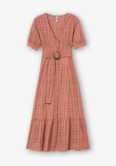 Vestido comprido salmão Tiffosi Novo