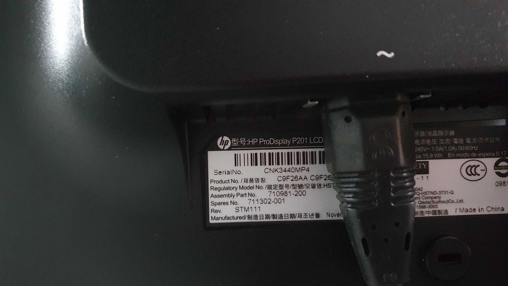 Computador HP Elite Desk 600 G1 e monitor HP ProDisplay P201.