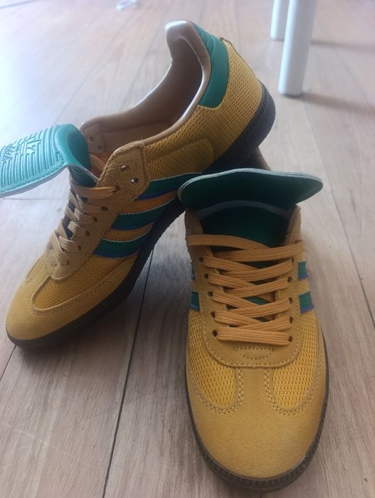 Adidas samba jaune moutarde vert brésil