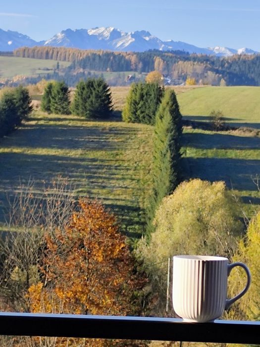 Nowy domek w górach z widokiem na Tatry i Pieniny. Cicha okolica