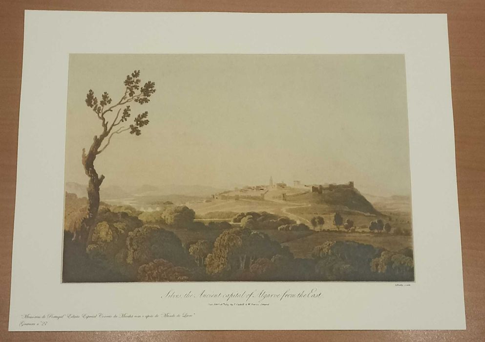 Litografias com paisagens de Portugal e mapas de Portugal inícios XIX