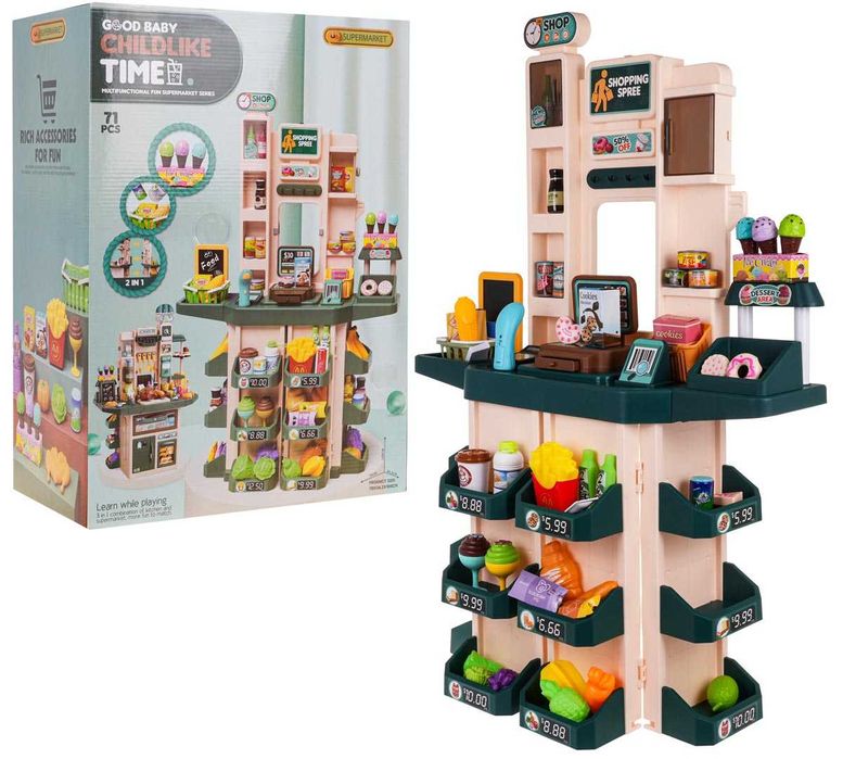 Sklep z Funkcją Świateł i Dźwięku + Akcesoria ZDZ.L666-67A