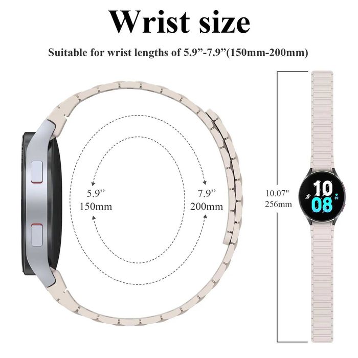Bracelete Magnetica Samsung Galaxy Watch 5 Pro 45mm Preto