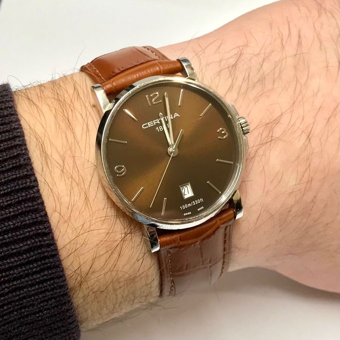 CERTINA DS CAIMANO C017410 A Zegarek męski na pasku KLASYCZNY jak NOWY