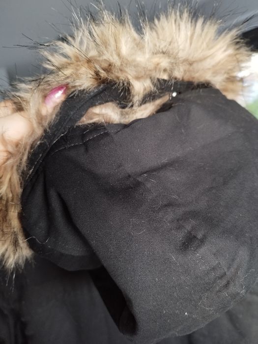 R.164 nowa czarna parka kurtka dla chłopca
