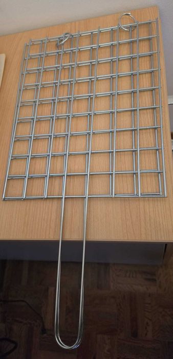 2x Grelhas duplas inox para churrasqueira