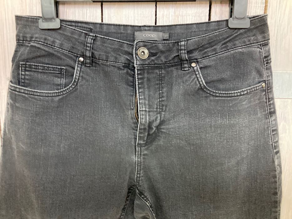 COOP spodnie 40 Slim Fit jeans szaro-czarne