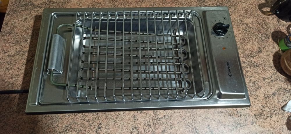 Вбудовуваєма панель електрогриль барбекю з лавовим камінням