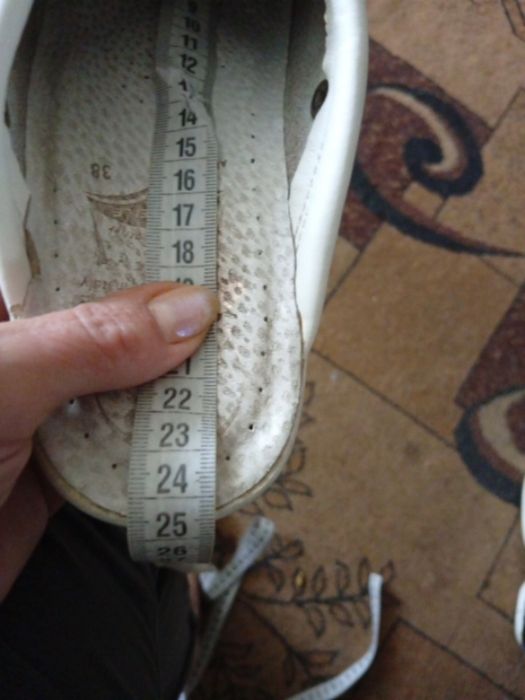 Натур кожа белые сабо 38 р