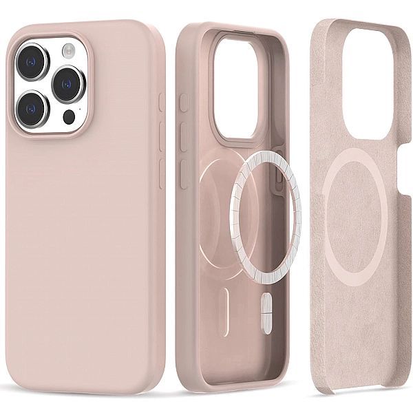 Tech-protect Silicone Magsafe Iphone 15 Pro Max Candy Pink