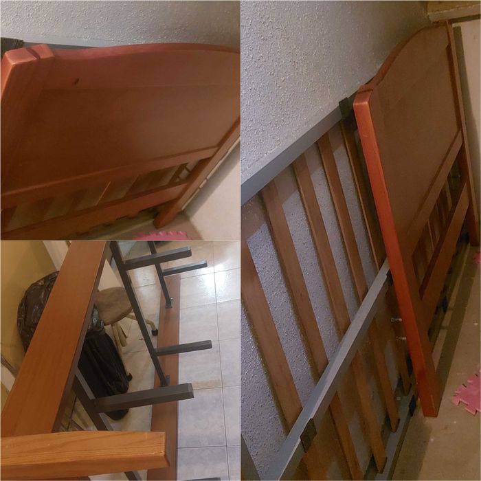 Cama em madeira maciça