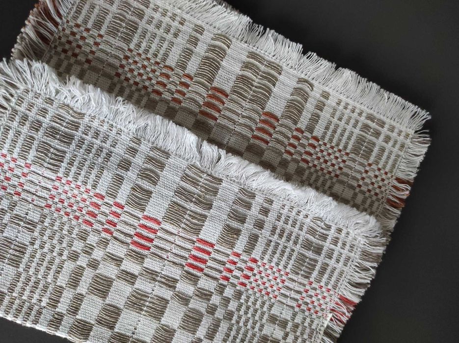 Serwetki lniane, Nowe, PRL 2 szt