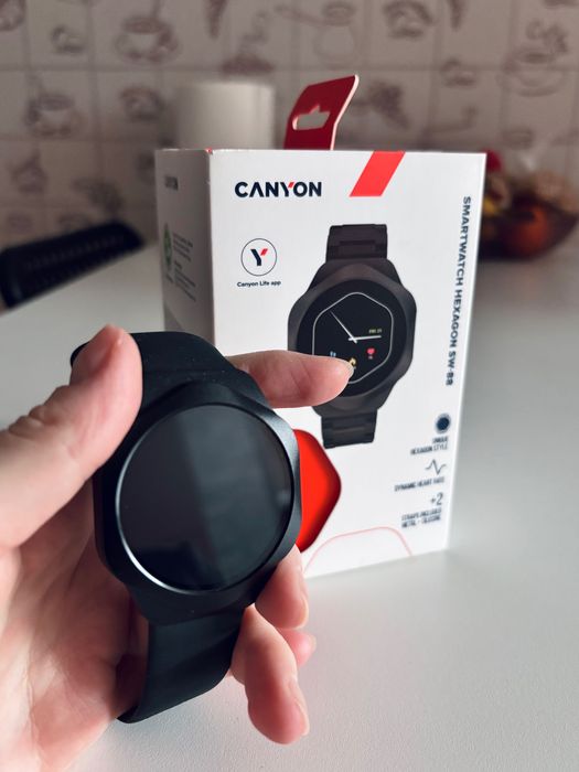 Canyon Hexagon Smart Watch(розумний годинник), чорного кольору