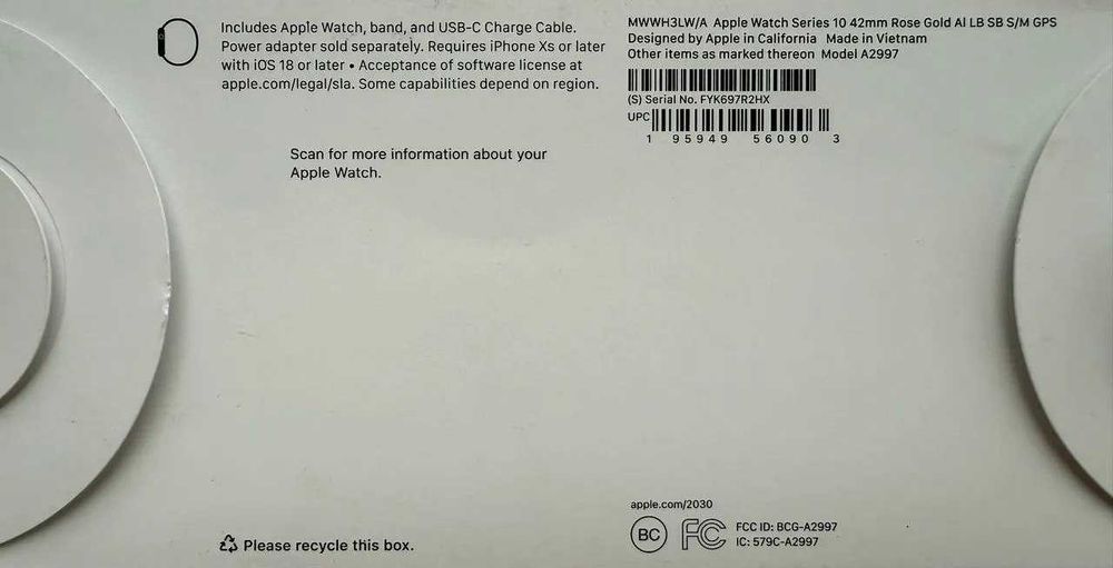 Повний комплект. Apple Watch 10 gen rose gold