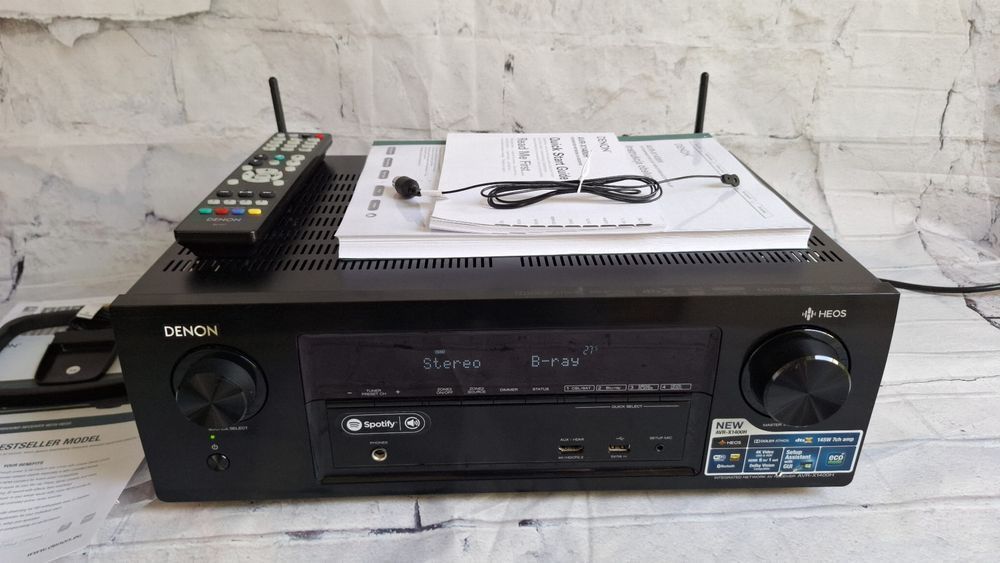 7.2 Denon AVR-X1400 Wi-Fi BT Heos Airplay 4k60p Net Radio  Hi-res
