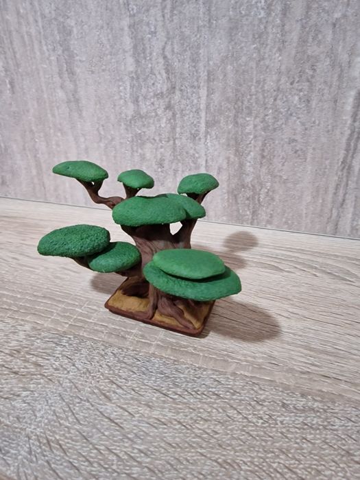Drzewko Bonsai wydruk żywiczny ręcznie malowany ozdoba roślina prezent